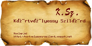 Körtvélyessy Szilárd névjegykártya