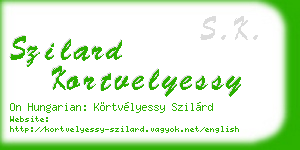 szilard kortvelyessy business card